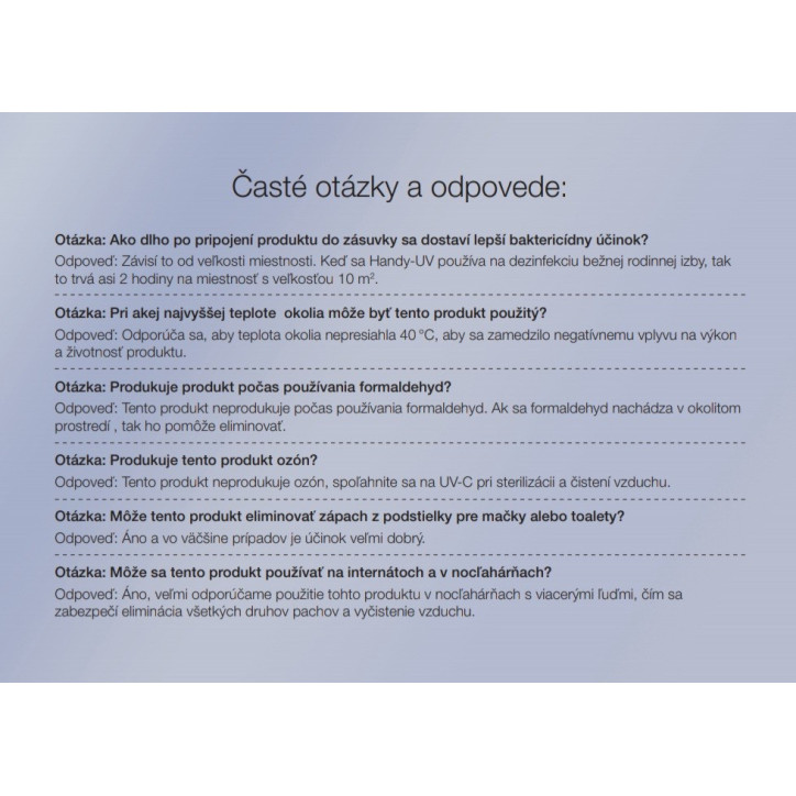 Čistič vzduchu UV-C bez filtra