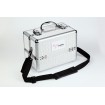 Kozmetický kufrík-bielo strieborný- 27 cm (š) x18,7cm (d ) x 19,5cm ( v )