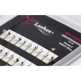 3D Swarovski mihalnice po jednom STRIEBORNÉ- hrúbka 0,15 ( natočenie "J" )