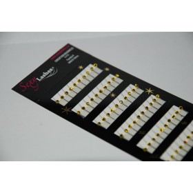 3D Swarovski mihalnice po jednom ZLATÉ- hrúbka 0,15 ( natočenie "J" )