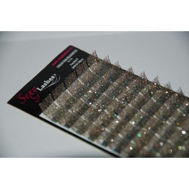 3D trblietavé mihalnice ZLATÉ- hrúbka 0,15 mm ( natočenie J )