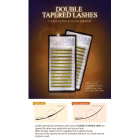 DOUBLE zúžené mihalnice na oboch koncoch-tvar C, hrúbka 0,20 Super, zásobník