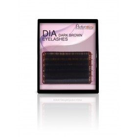 DIA tmavohnedé 3D mihalnice, natočenie C-Mix dĺžok 8 až 13mm