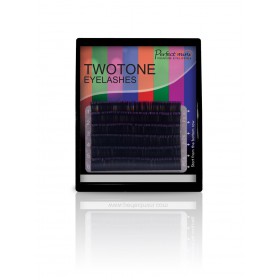 TWO TONE dvojfarebné 3D mihalnice, natočenie C 0,20, Mix 10, 12, 14 mm