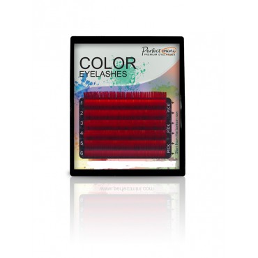 COLOR farebné 3D mihalnice v mini zásobníku,natočenie C 0,20,Mix 10,12,14 mm