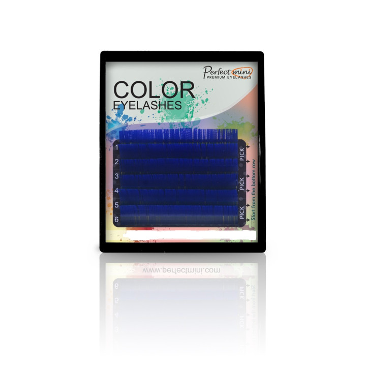 COLOR farebné 3D mihalnice v mini zásobníku,natočenie C 0,20,Mix 10,12,14 mm