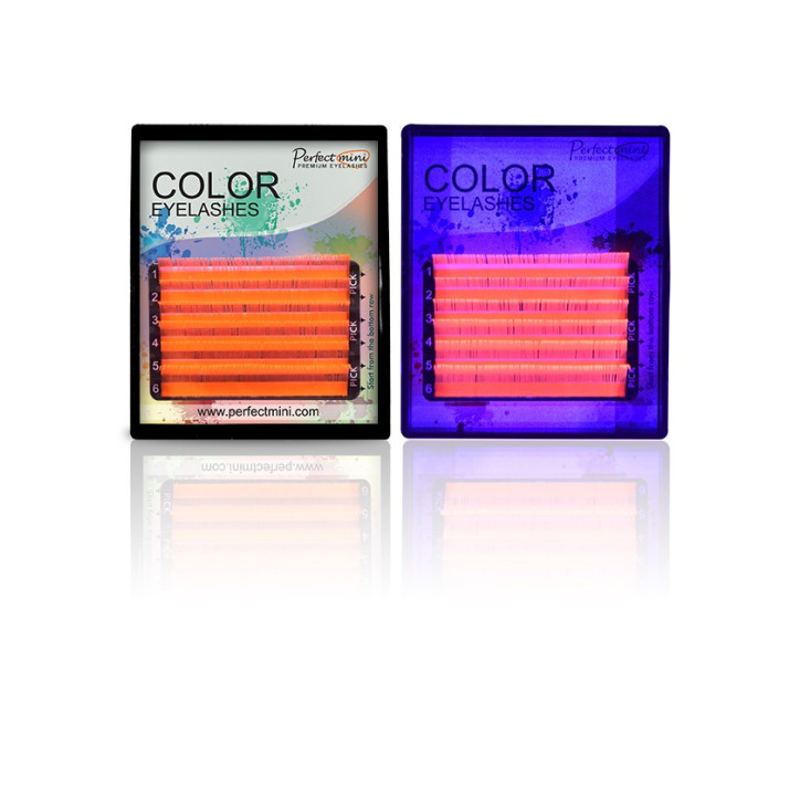 Fluorescentné UV ružové mihalnice C x 8-13 mm v mini zásobníku